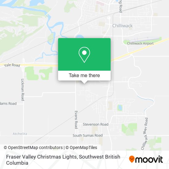 Fraser Valley Christmas Lights map