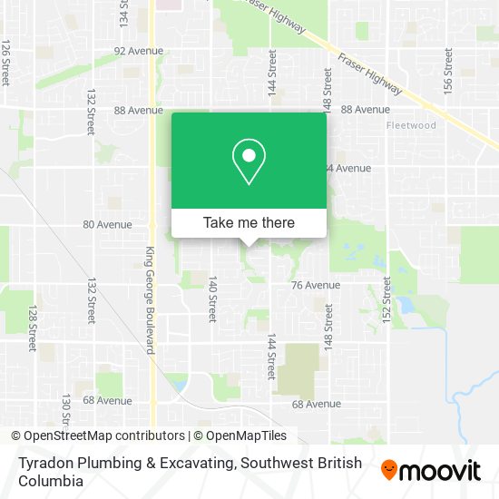 Tyradon Plumbing & Excavating map