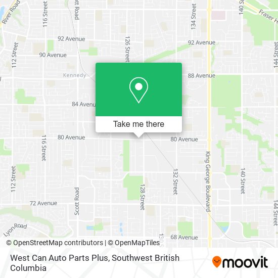 West Can Auto Parts Plus map