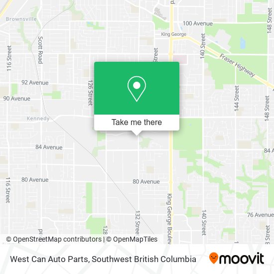 West Can Auto Parts map