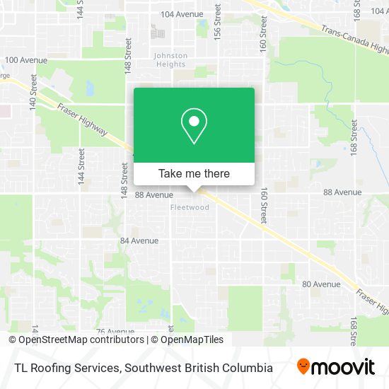 TL Roofing Services map