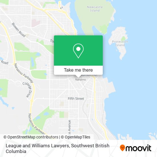 League and Williams Lawyers map