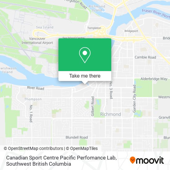 Canadian Sport Centre Pacific Perfomance Lab map