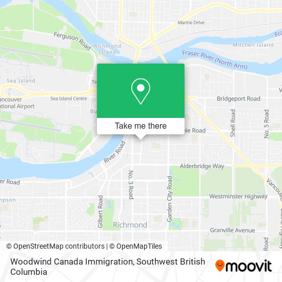 Woodwind Canada Immigration map