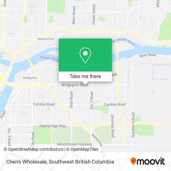 Chen's Wholesale map