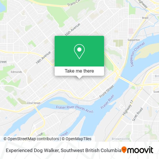 Experienced Dog Walker map