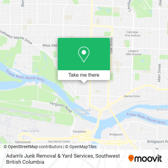 Adam's Junk Removal & Yard Services map
