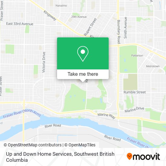 Up and Down Home Services map