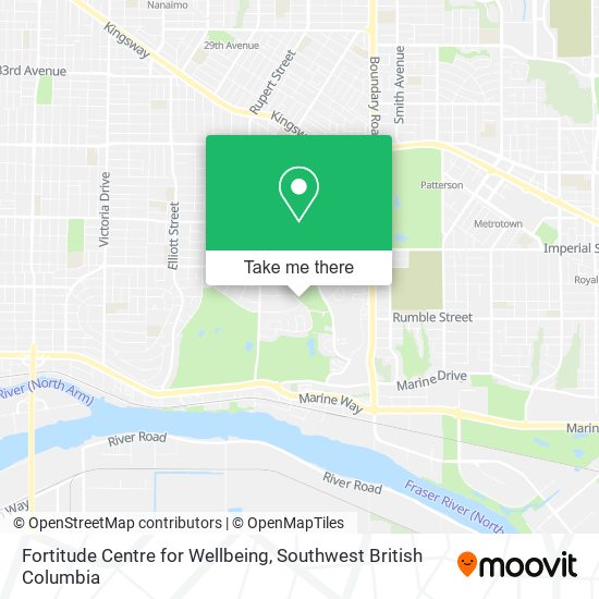 Fortitude Centre for Wellbeing map