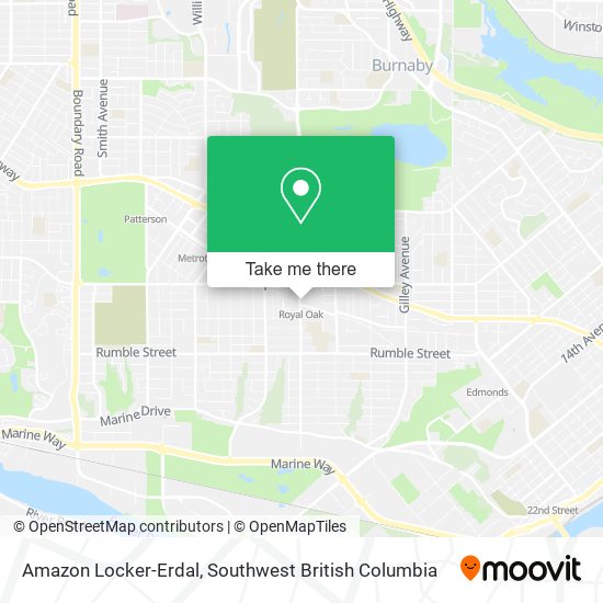 Amazon Locker-Erdal map