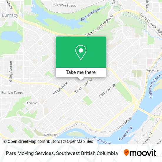 Pars Moving Services map