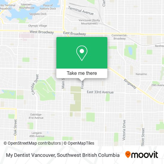 My Dentist Vancouver map