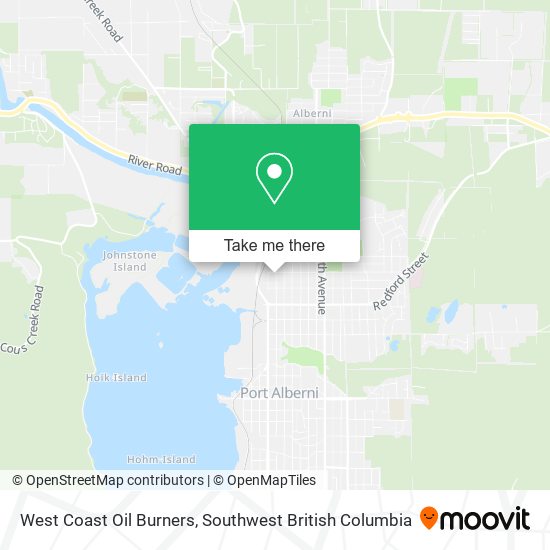 West Coast Oil Burners map