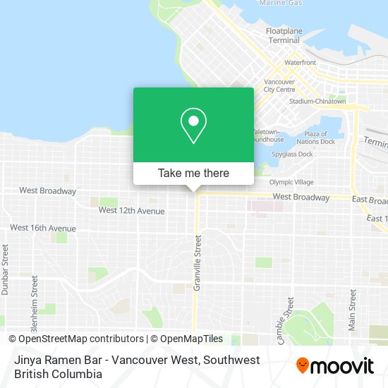 Jinya Ramen Bar - Vancouver West map