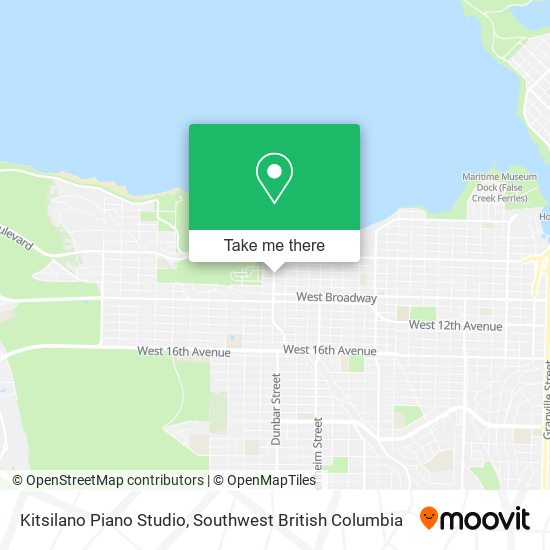 Kitsilano Piano Studio map