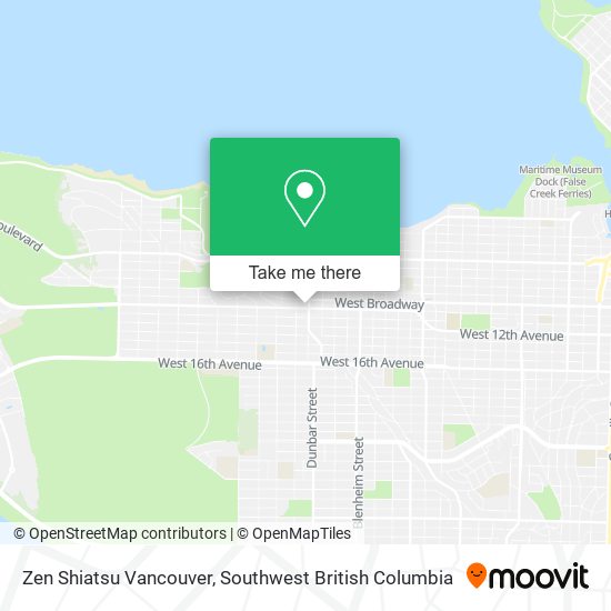 Zen Shiatsu Vancouver map