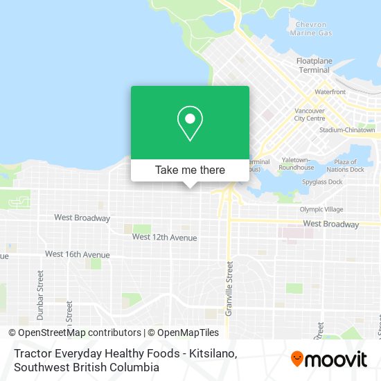 Tractor Everyday Healthy Foods - Kitsilano map