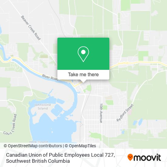 Canadian Union of Public Employees Local 727 map