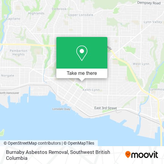 Burnaby Asbestos Removal map