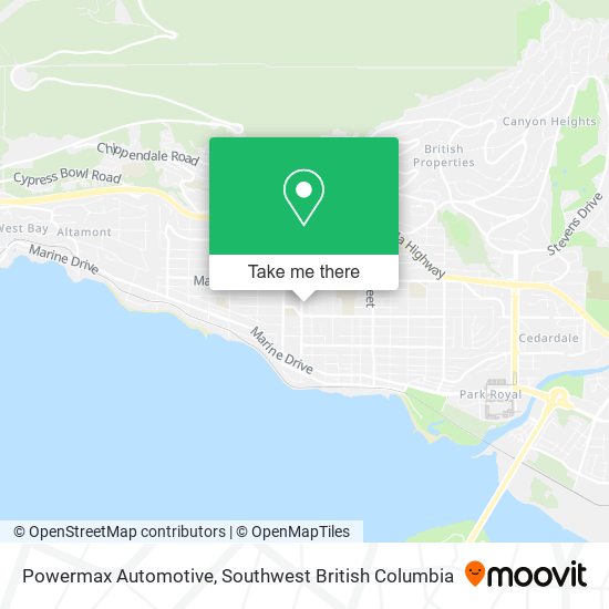 Powermax Automotive map