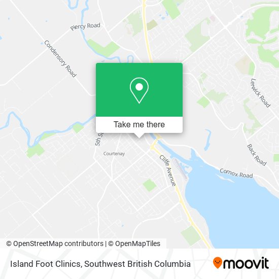 Island Foot Clinics map