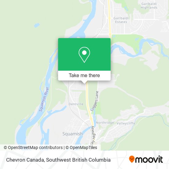 Chevron Canada map