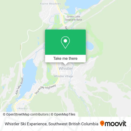 Whistler Ski Experience map