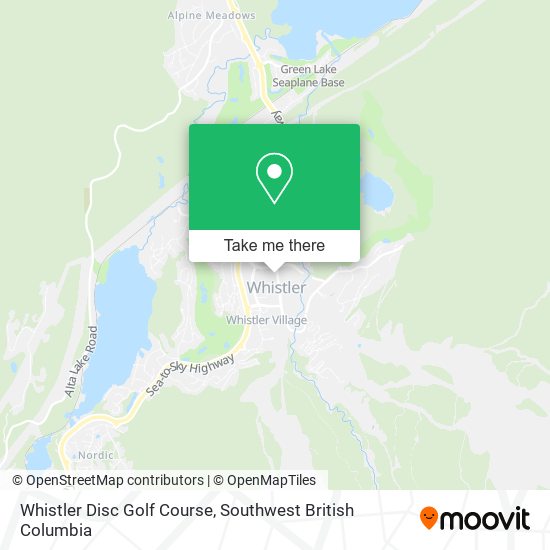 Whistler Disc Golf Course map