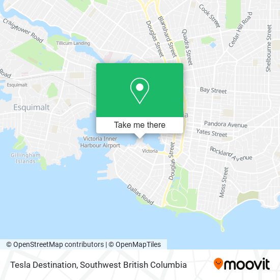 Tesla Destination map