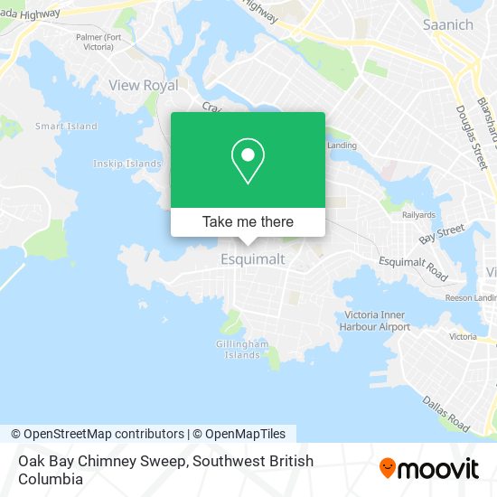 Oak Bay Chimney Sweep map