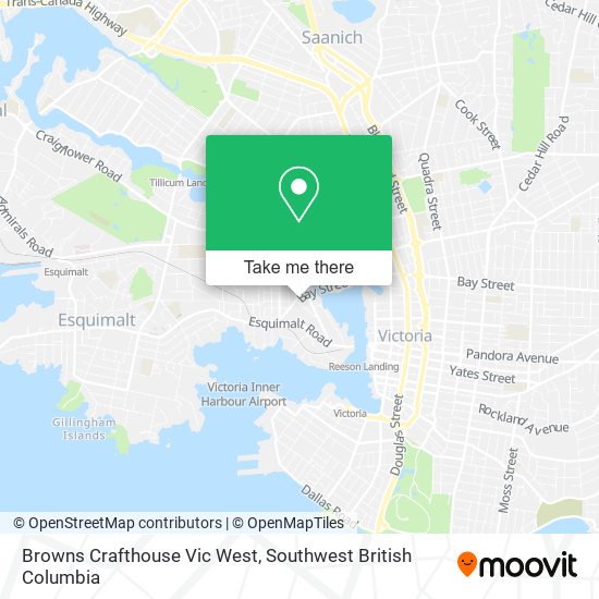 Browns Crafthouse Vic West map