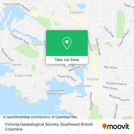 Victoria Genealogical Society map