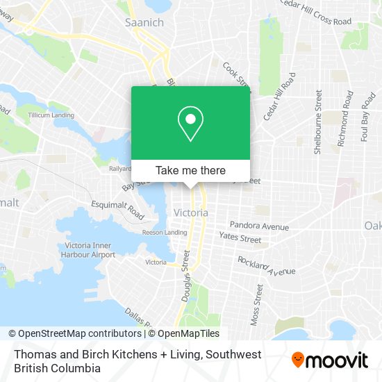 Thomas and Birch Kitchens + Living map