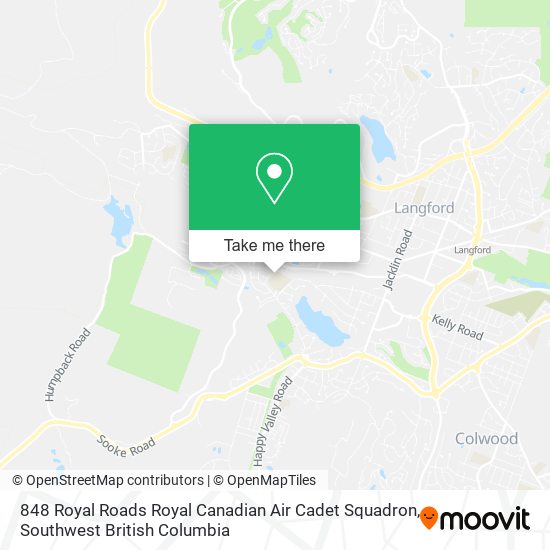 848 Royal Roads Royal Canadian Air Cadet Squadron map