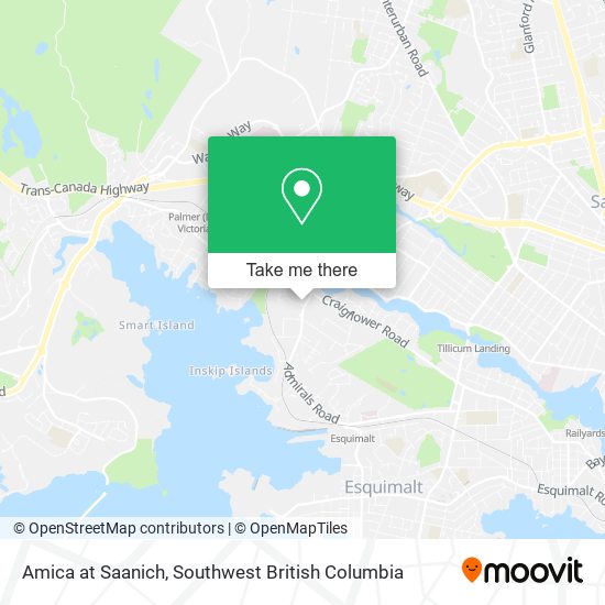 Amica at Saanich map