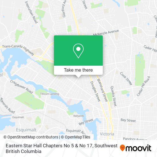 Eastern Star Hall Chapters No 5 & No 17 map