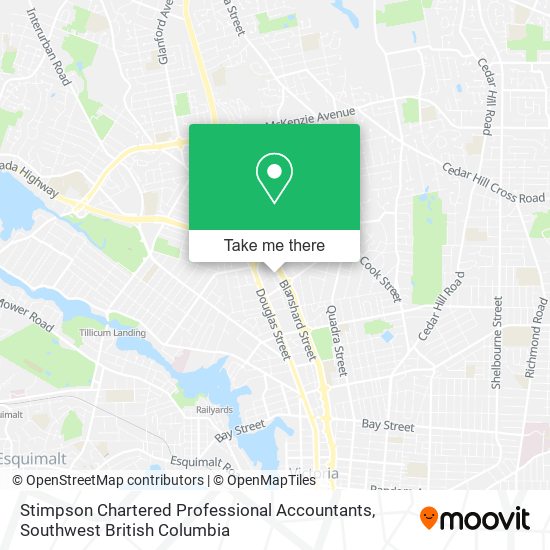 Stimpson Chartered Professional Accountants map