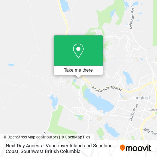 Next Day Access - Vancouver Island and Sunshine Coast plan