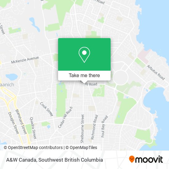 A&W Canada map