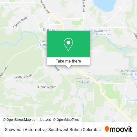 Snowman Automotive map