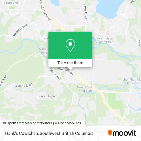 Hank's Cowichan map