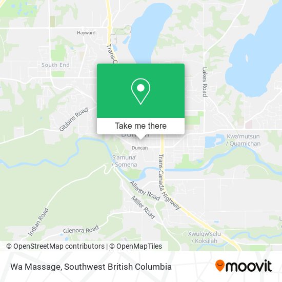 Wa Massage map