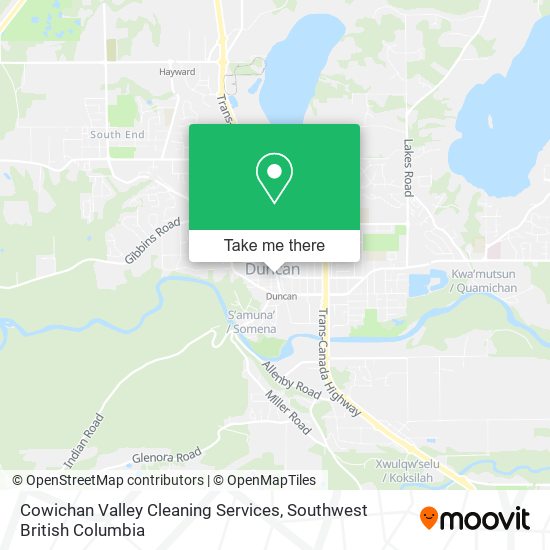 Cowichan Valley Cleaning Services map