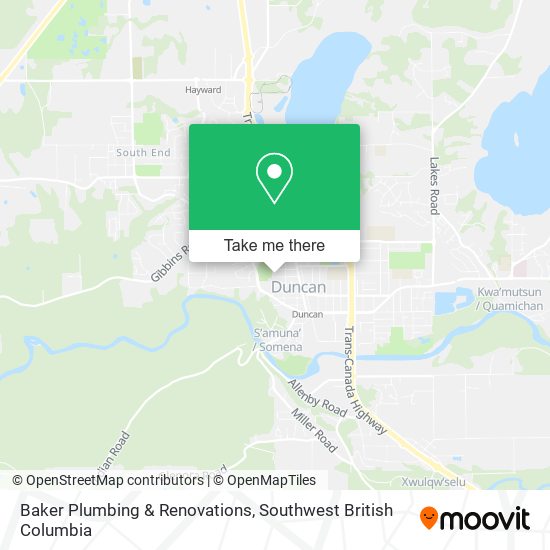 Baker Plumbing & Renovations map