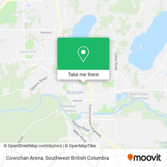 Cowichan Arena map