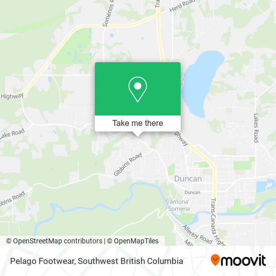 Pelago Footwear map