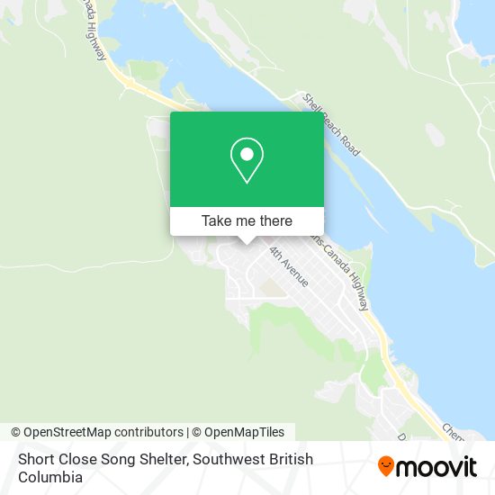 Short Close Song Shelter map