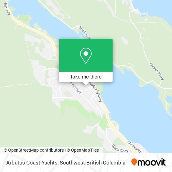 Arbutus Coast Yachts map