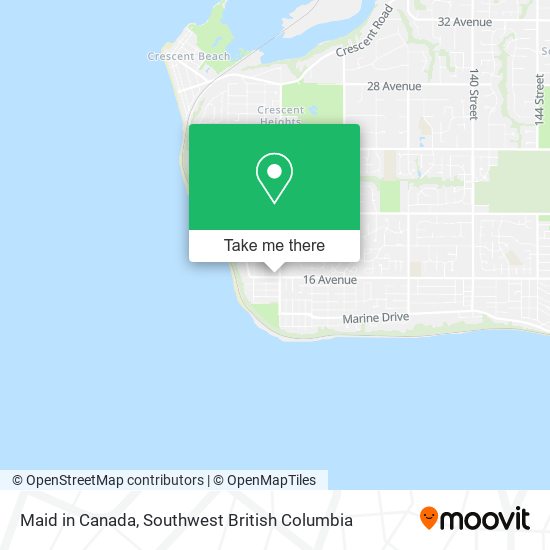 Maid in Canada map