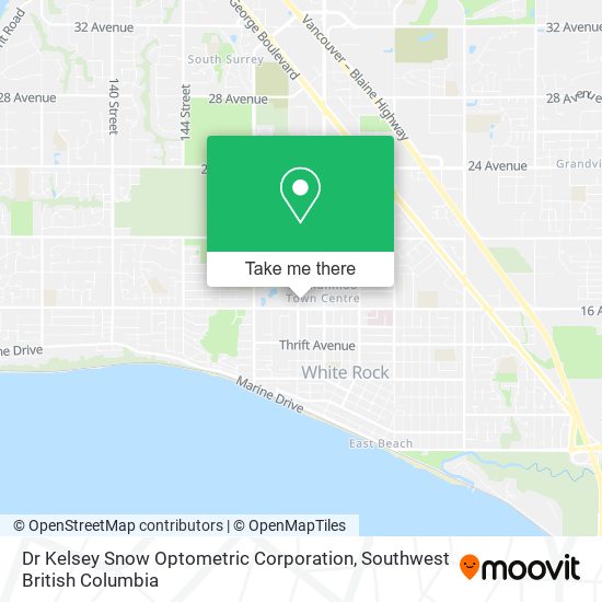 Dr Kelsey Snow Optometric Corporation map